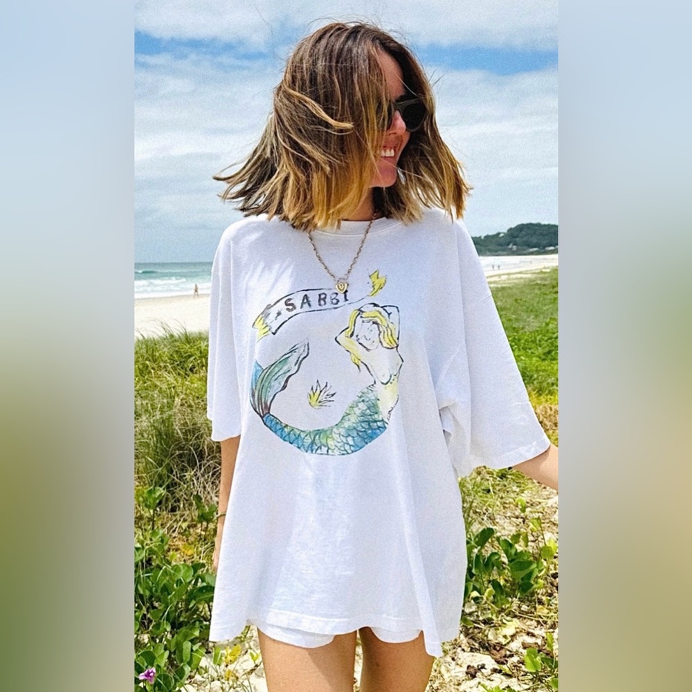 Sabbi / Free People oversized mermaid graphic tee / M / never worn